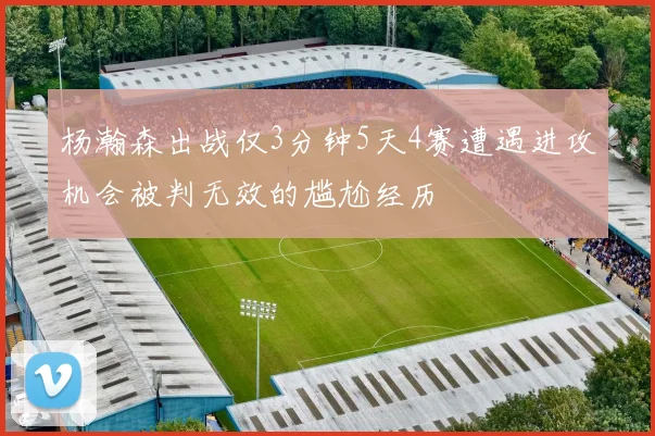 杨瀚森出战仅3分钟5天4赛遭遇进攻机会被判无效的尴尬经历